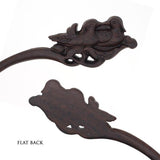 CrystalMood Carved Ebony Wood Flat-Back Mandarin Ducks Hair Stick