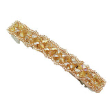 Crystal & Seedbeads Princess Barrette Gray