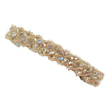 Crystal & Seedbeads Princess Barrette Green