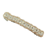 Crystal & Seedbeads Princess Barrette White