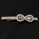 Rhinestone Bow and Pearl Hair Barrette