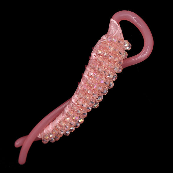 Topaz Crystal Beads Twist Hair Barrette