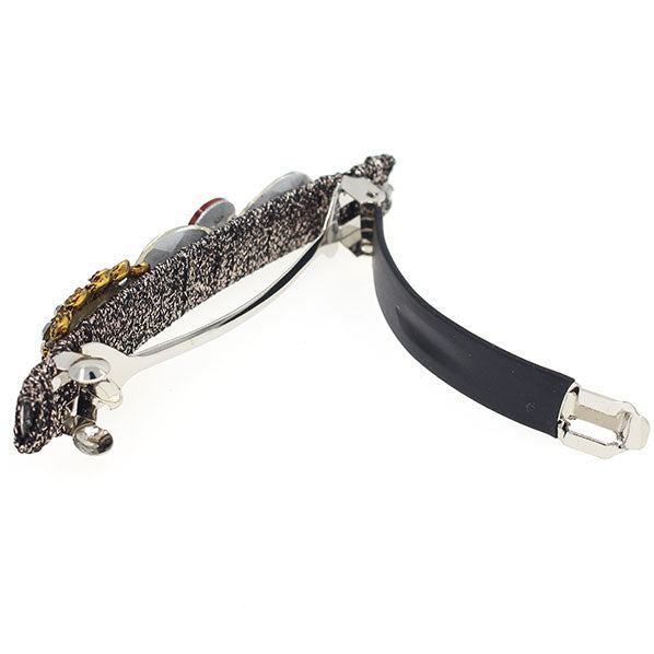 Blackberry Hair Barrette w/ Rhinestones