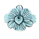 Crystalmood Cellulose Acetate Flower w/ Rhinestones Hair Barrette