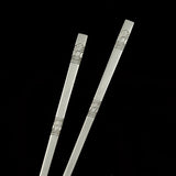 Stainless Steel Flat Chopstick Hair Stick Fan 8.25 In [Pair]