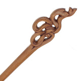 Machine Carved Wood Hair Stick for DIY Ribbon Peachwood