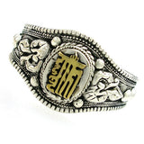 Tibetan Silver Mantra Pray Cuff Bracelet 1.35