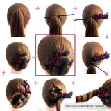 Crystalmood Flexy Hair Styler Up-do Stick Plaid Rose