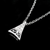 Rhinestone Tower Pendant Tibetan Silver Necklace