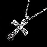 Rhinestone Cross Pendant Tibetan Silver Necklace