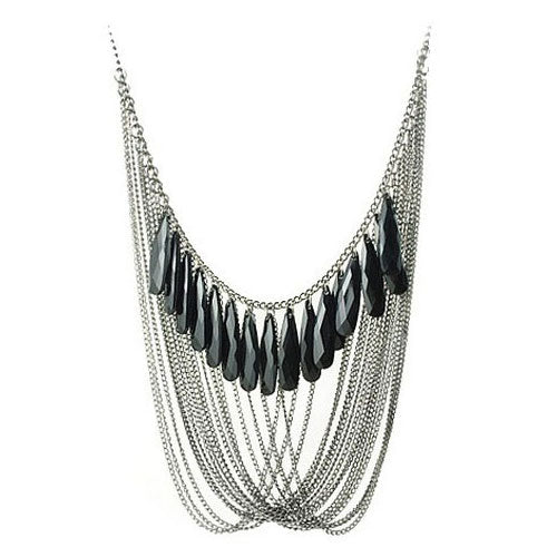Multi Layer Necklace Black