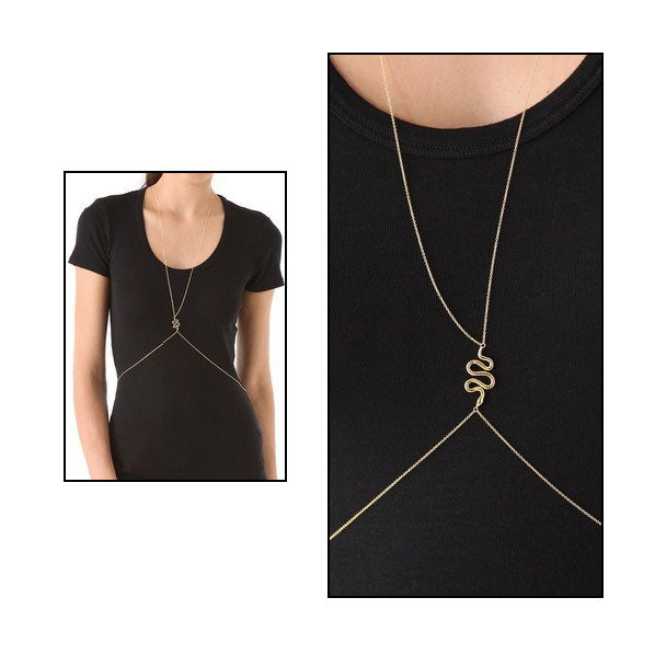 Gold Finish Snake Body Chain