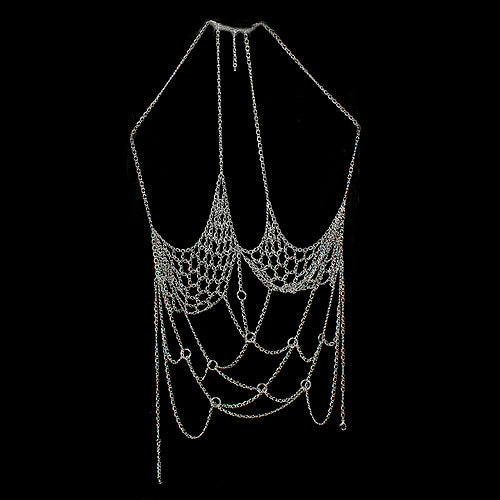 Metallic Finish Dress Style Bodychain Body Chain