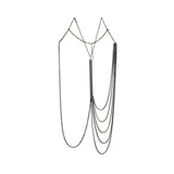 Unbalanced Metal Draped Bodychain Body Chain Gold