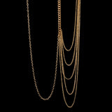 Unbalanced Metal Draped Bodychain Body Chain