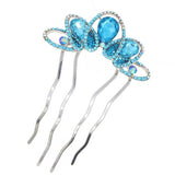 Rhinestone French Twist Up-do Comb with Large Teardrops Lilac