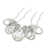 Rhinestone French Twist Up-do Comb with Large Teardrops