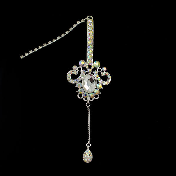 Clear AB Rhinestone Forehead Jewelry Bindi with Teardrop