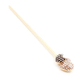 LUX Swarovski Rhinestone and Pearl Hearts Hair Stick