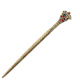 Antique Brass Finish Hair Stick with Rhinestones