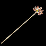LUX Swarovski Rhinestone Peacock Hair Stick Champagne