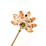 LUX Swarovski Rhinestone Peacock Hair Stick Champagne