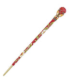Cloisonne Enamel Butterfly Hair Stick with Rhinestones