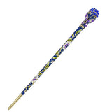 Cloisonne Enamel Butterfly Hair Stick with Rhinestones
