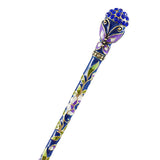 Cloisonne Enamel Butterfly Hair Stick with Rhinestones