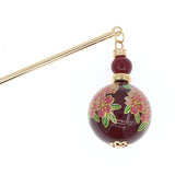 Geisha Hair Stick with Acrylic Floral Bead Tassel