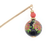 Geisha Hair Stick with Acrylic Floral Bead Tassel