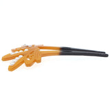Acrylic 2-Prong Geisha Floral Hair Stick Fork with Pearls