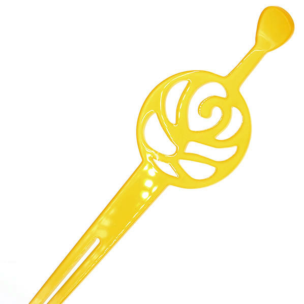 Acrylic Geisha Floral Cut Hair Stick Fork