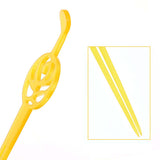 Acrylic Geisha Floral Cut Hair Stick Fork