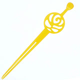 Acrylic Geisha Floral Cut Hair Stick Fork