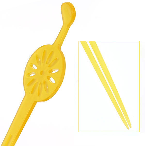 Acrylic Geisha Floral Cut Hair Stick Fork