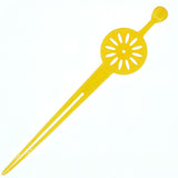 Acrylic Geisha Floral Cut Hair Stick Fork