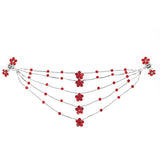 Silver Finish Purple Rhinestone 5 Plum Princess Headlace Browband w/ Claws