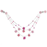 Silver Finish Rhinestone Plum Princess Headlace Browband w/ Claws