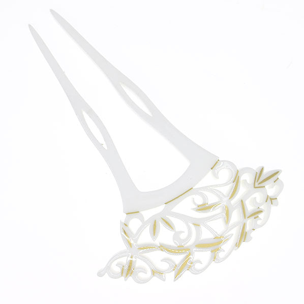 Acrylic 2-Prong Victorian Style Hair Stick Fork