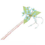 Geisha Acrylic Hair Stick with Yellow 3D Flower Cluster Leaves and Tassels