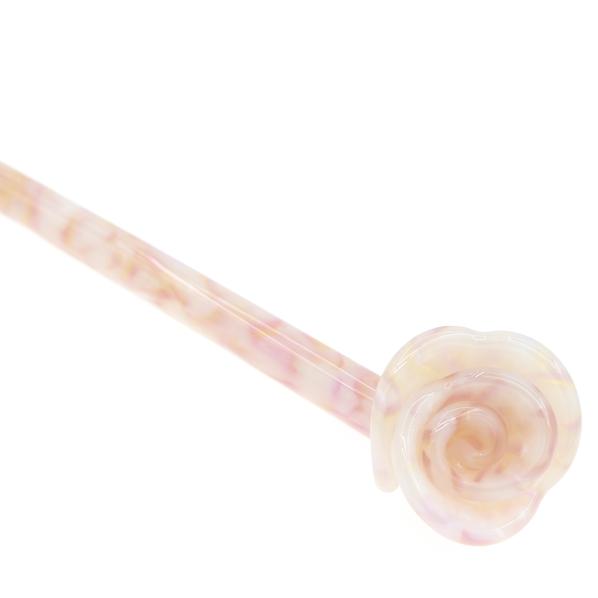 Small Rose Cellulose Acetate Hair Stick
