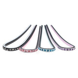 Simple Cellulose Acetate 2-Prong Hair Fork Hairstick with Rhinestones