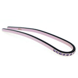 Simple Cellulose Acetate 2-Prong Hair Fork Hairstick with Rhinestones Blue