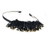 Beaded Hairband Black