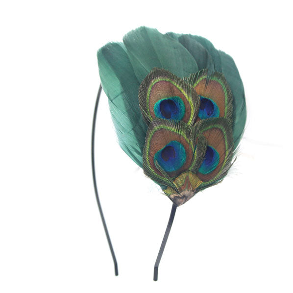 Classic Peacock Feather Hairband Kit Adjustable Removable