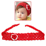 Girls Crochet Tie-up Headband with Flower