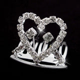 Clear Rhinestone Bridal Mini Tiara Comb 0.9