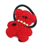 Red Bear Ponytail Holder