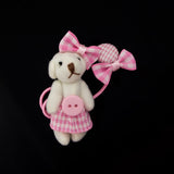 Pink-Skirt White Bear Elastic Ponytail Holder